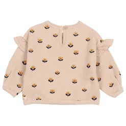 Sweat Naïf Volants Coton Bio | Rose