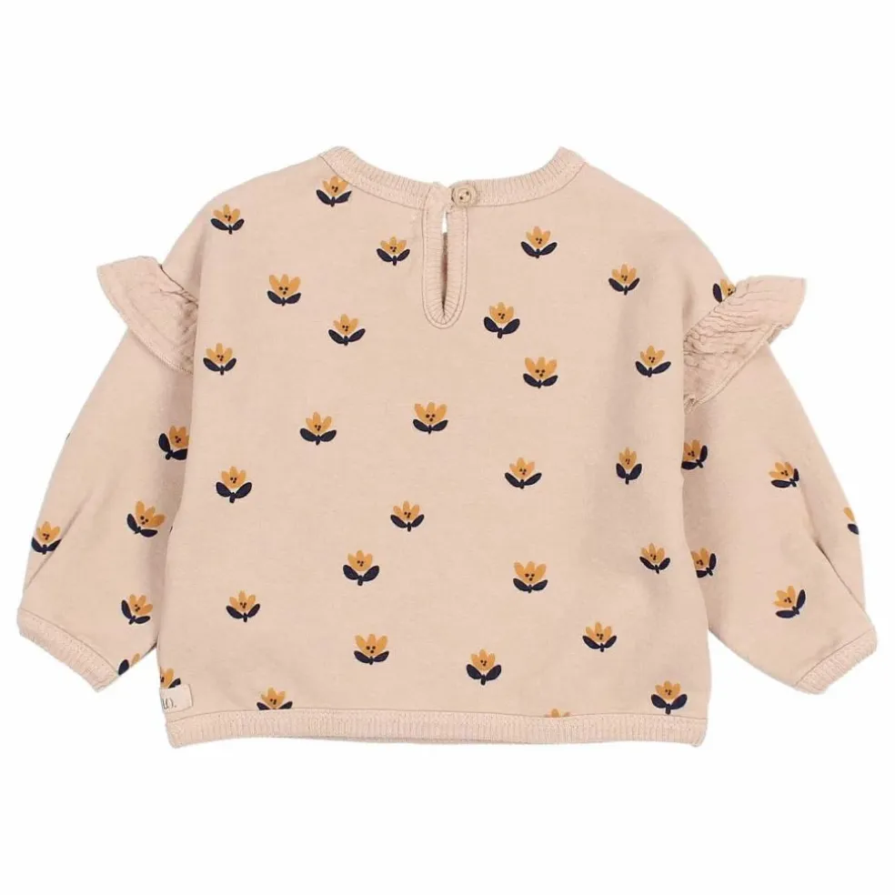 Sweat Naïf Volants Coton Bio | Rose