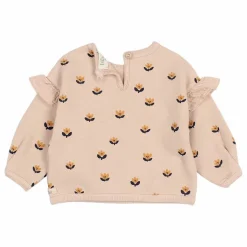 Sweat Naïf Volants Coton Bio | Rose
