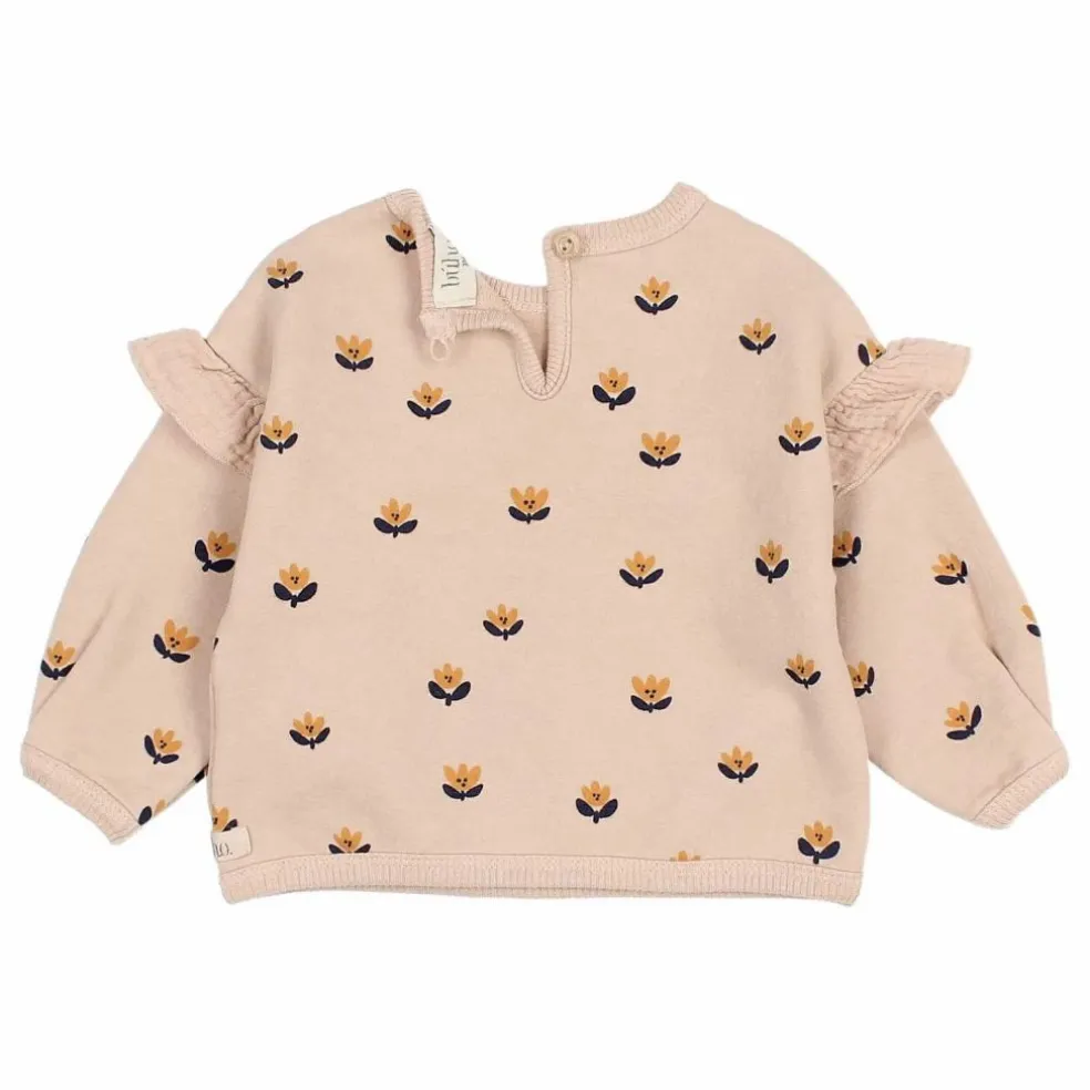 Sweat Naïf Volants Coton Bio | Rose