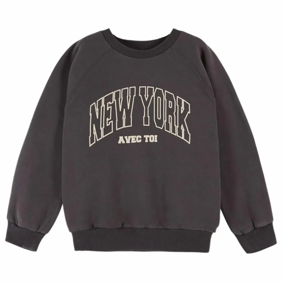 Sweat New York Coton Bio | Gris anthracite
