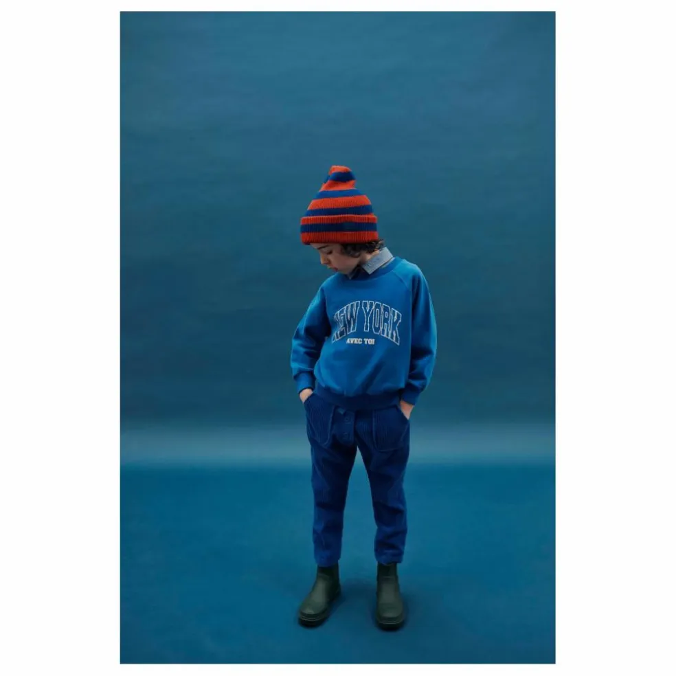Sweat New York Coton Bio | Bleu roi