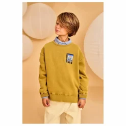 Sweat Oscar Vibes Coton Bio | Jaune vert