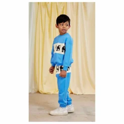 Sweat Panther Coton Bio | Bleu azur