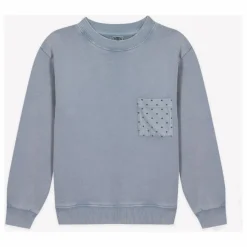 Sweat Poche Etoiles Narciss | Bleu gris