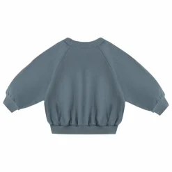 Sweat Pointelle Coton Bio | Bleu gris