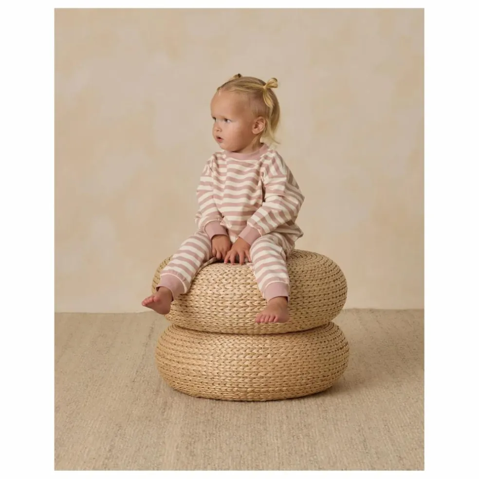 Sweat Rayé Coton Bio | Rose