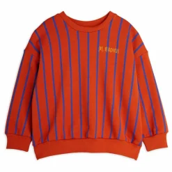 Sweat Rayé Coton Bio | Rouge