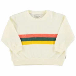 Sweat Rayure Eponge Bio | Ecru