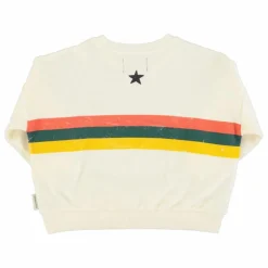 Sweat Rayure Eponge Bio | Ecru