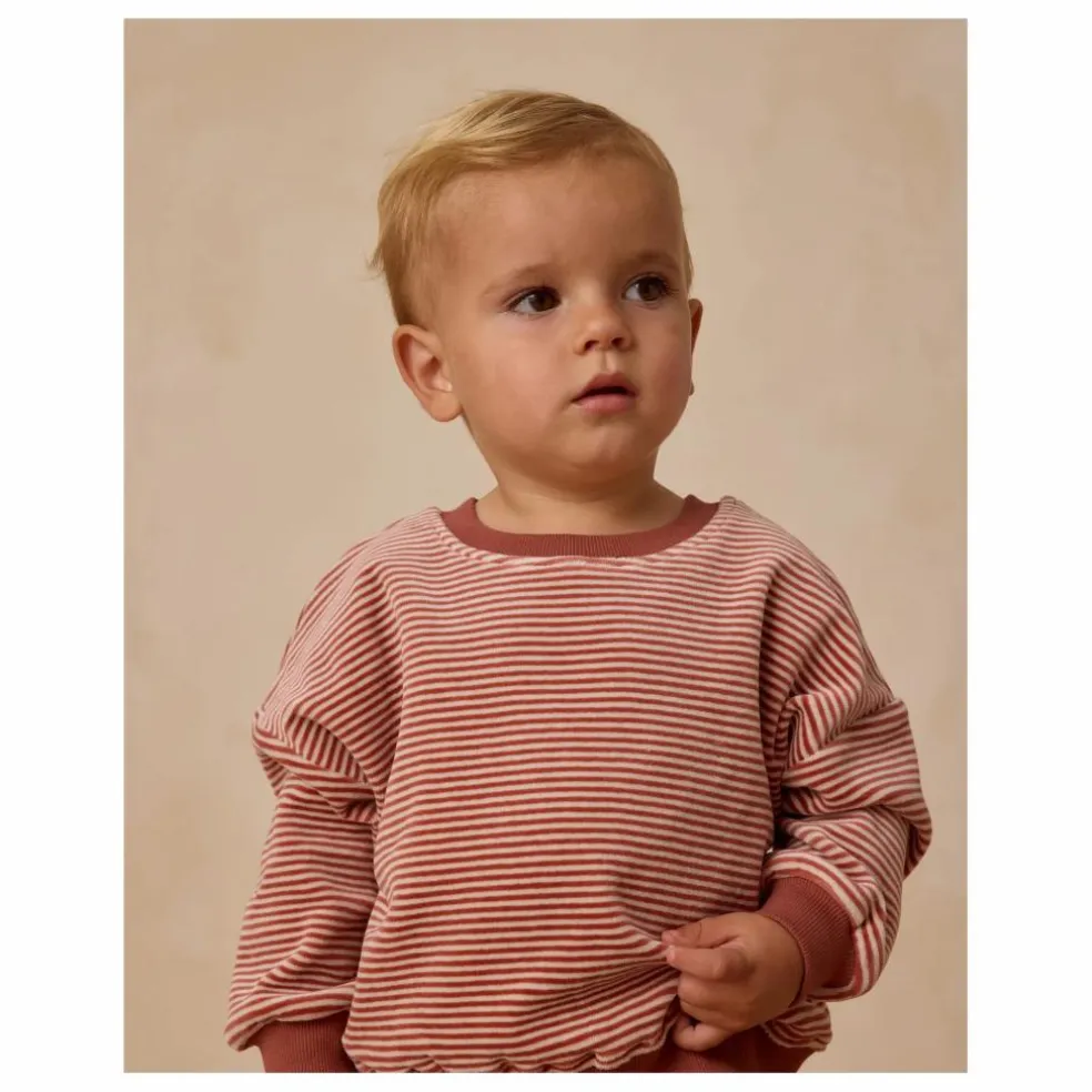 Sweat Rayures | Rouge Brun