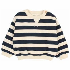 Sweat Rayures Bébé Coton Bio | Ivoire