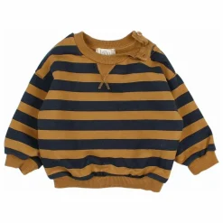 Sweat Rayures Bébé Coton Bio | Ocre