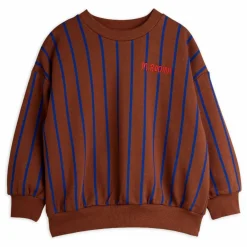 Sweat Rayures Coton Bio | Marron