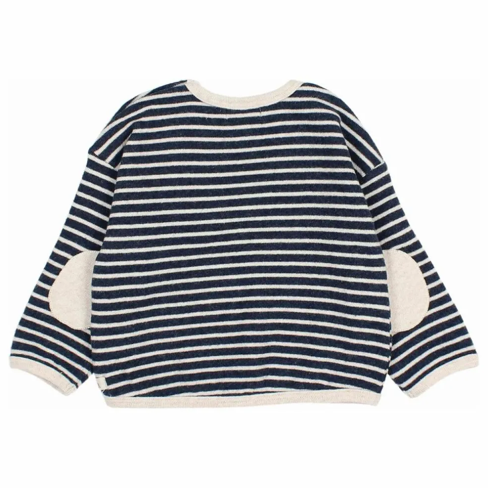 Sweat Rayures Soft | Bleu marine