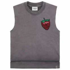 Sweat Sans Manches Clem Coton Bio | Gris charbon