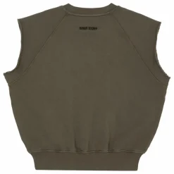 Sweat Sans Manches Logo Coton Bio | Marron