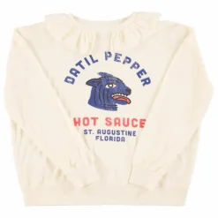 Sweat Terese Datil Pepper Terry Coton Bio | Blanc