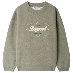 Sweat Tonino Molleton Coton Bio | Gris chiné