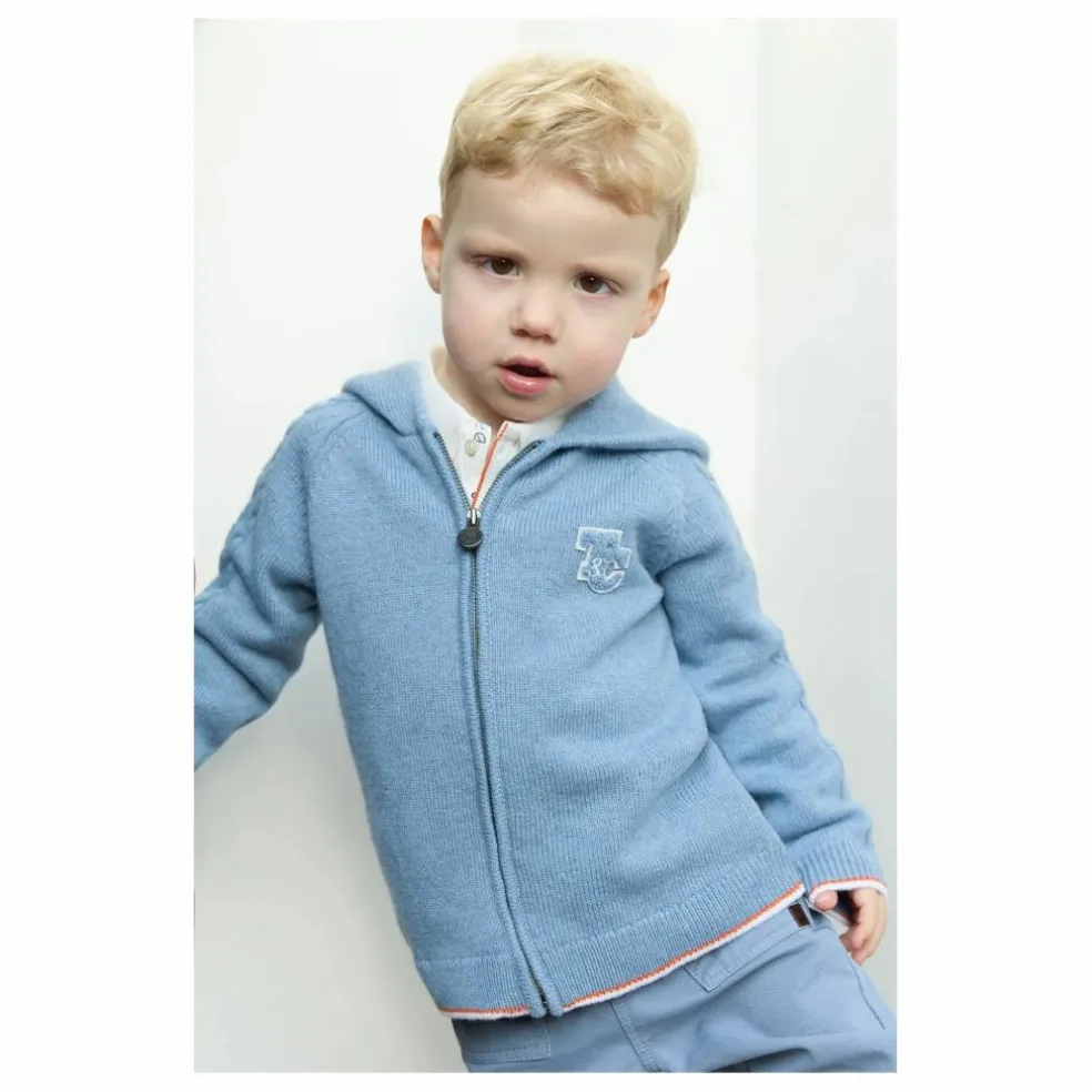 Sweat Torsades Laine | Bleu gris