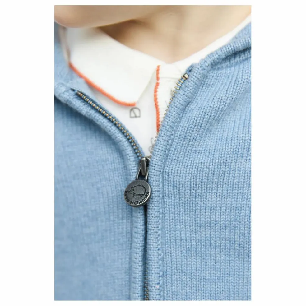 Sweat Torsades Laine | Bleu gris