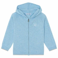 Sweat Torsades Laine | Bleu chiné
