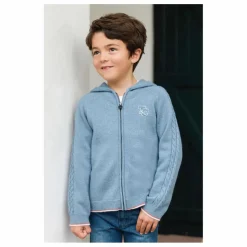 Sweat Torsades Laine | Bleu chiné