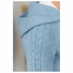 Sweat Torsades Laine | Bleu chiné