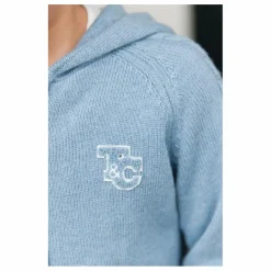 Sweat Torsades Laine | Bleu chiné