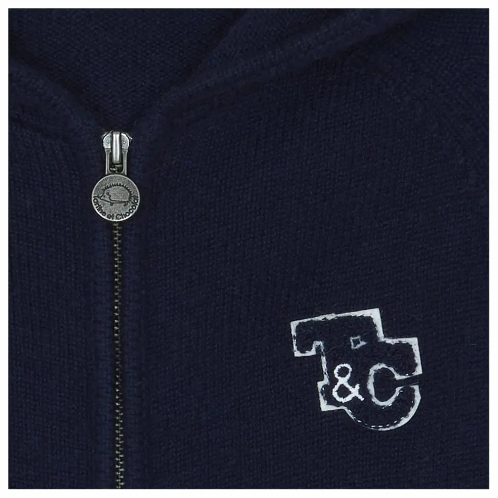 Sweat Torsades Laine | Bleu marine