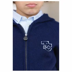 Sweat Torsades Laine | Bleu marine