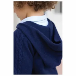 Sweat Torsades Laine | Bleu marine