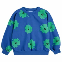 Sweat Trèfles Coton Bio | Bleu