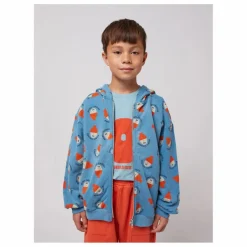 Sweat Zippé Bobo Coton Bio | Bleu