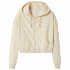 Sweat Zippé Bobypark Coton Bio | Ecru