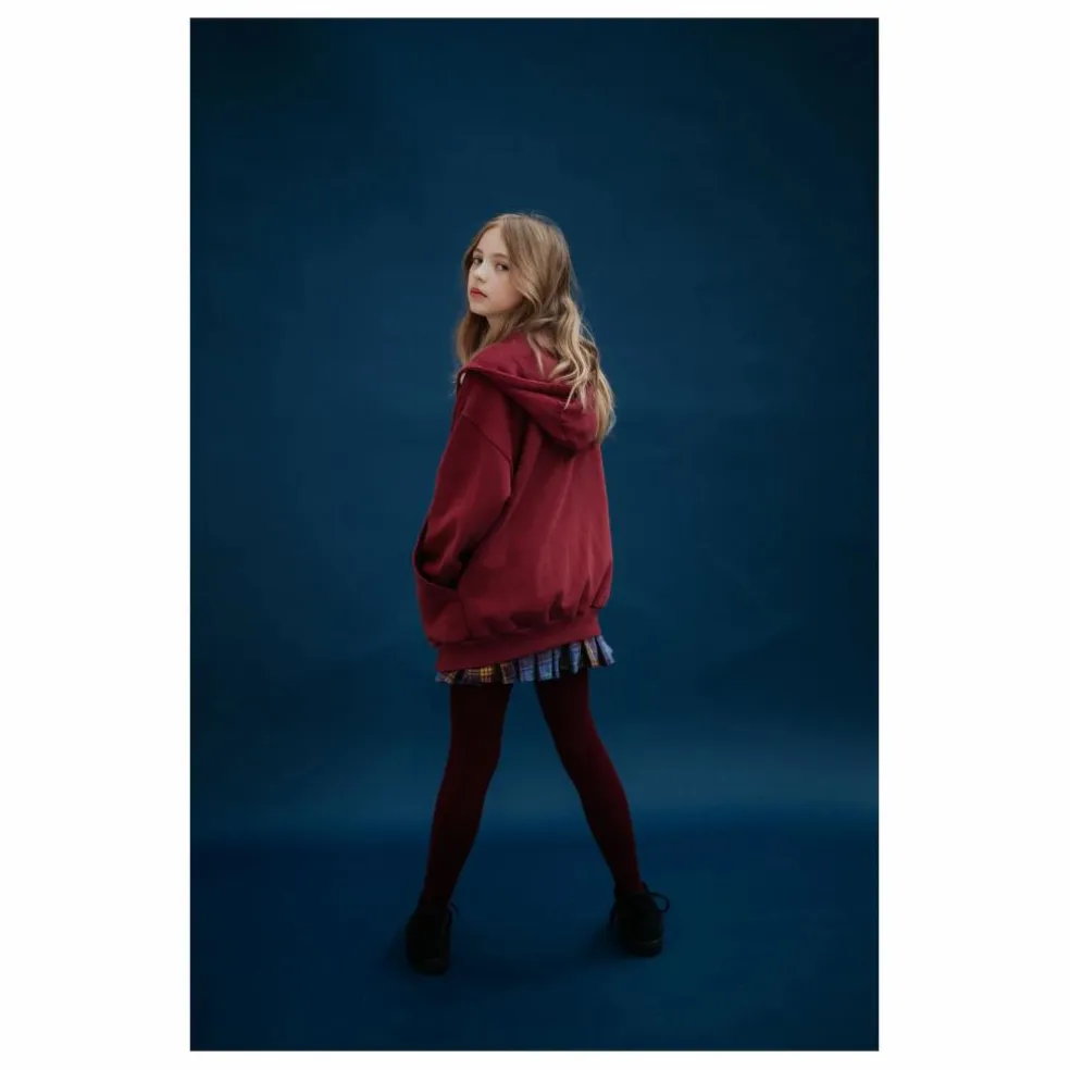 Sweat Zippé Coton Bio | Bordeaux