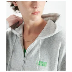 Sweat Zippé Evona | Gris chiné clair
