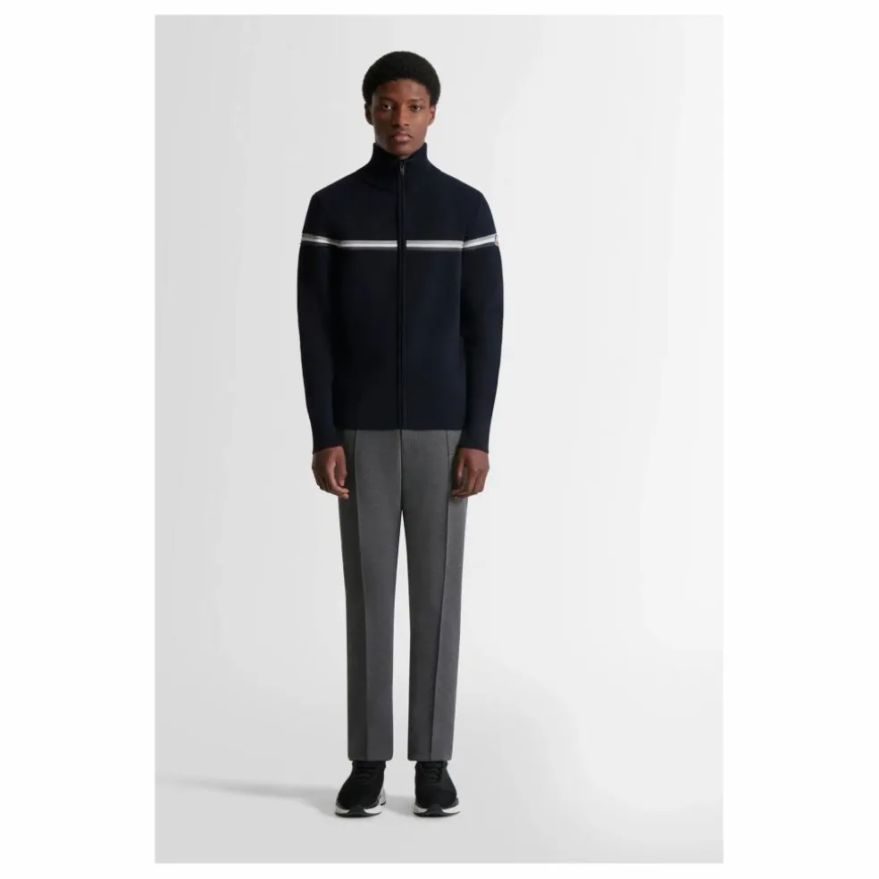 Sweat Zippé Wengen Fiz II Laine Mérinos | Bleu marine