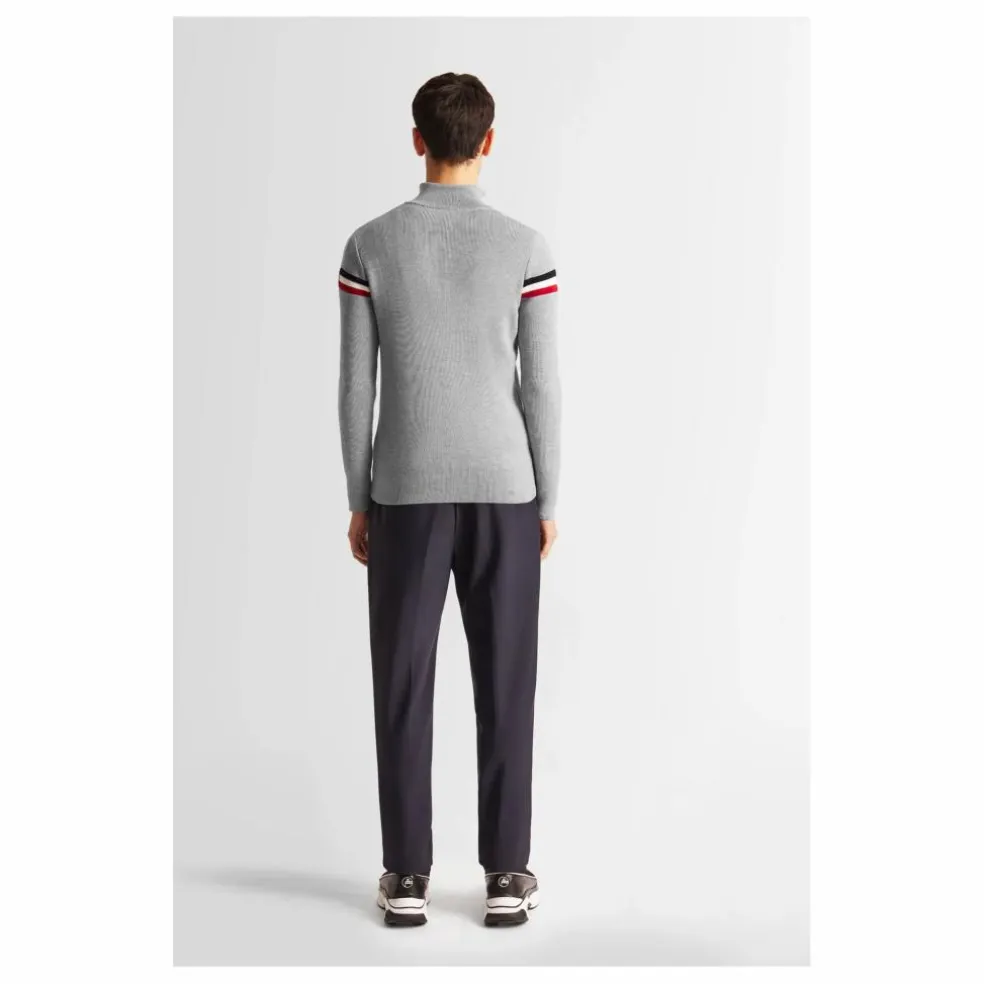 Sweat Zippé Wengen IV Laine Mérinos | Gris