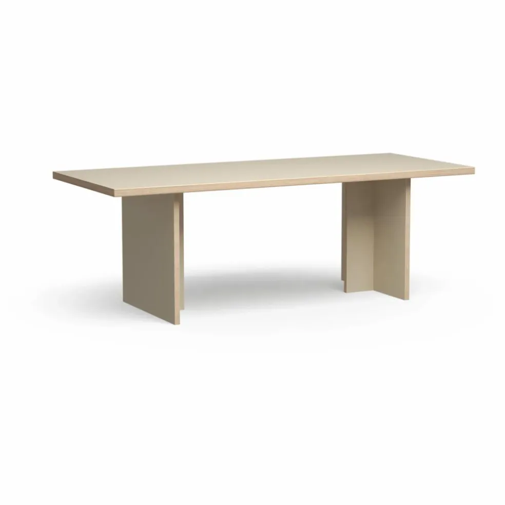 Table à diner rectangulaire | Crème