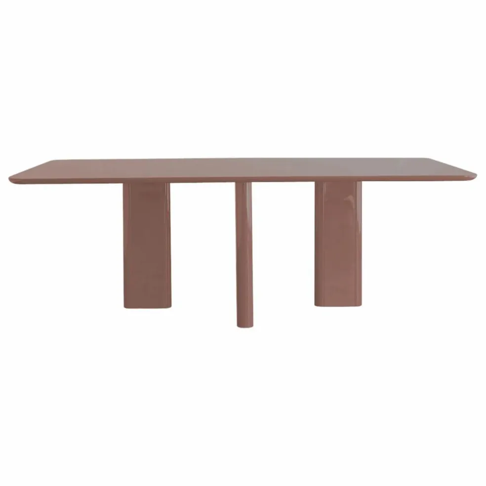 Table à diner rectangulaire laqué Joe | Cranberry