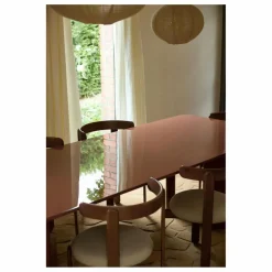 Table à diner rectangulaire laqué Victoire | Cranberry