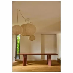 Table à diner rectangulaire laqué Victoire | Cranberry