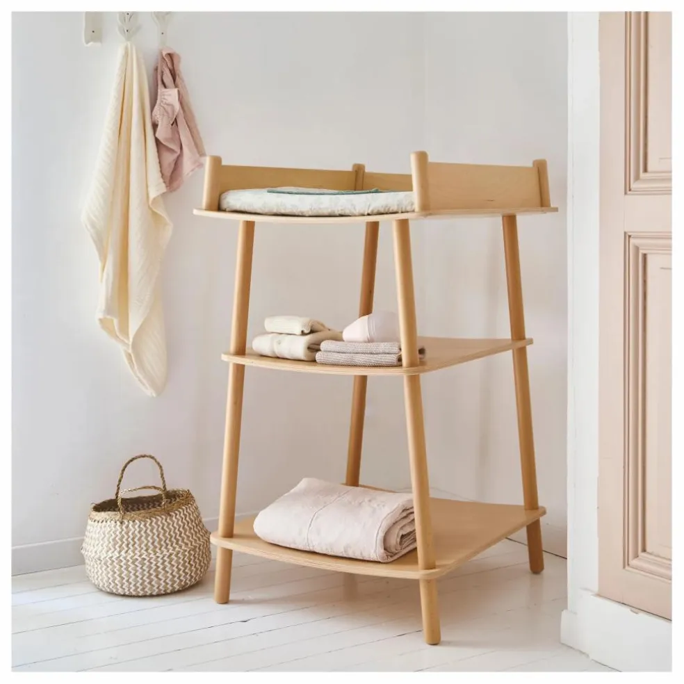 Table à langer Pago avec matelas | Hêtre