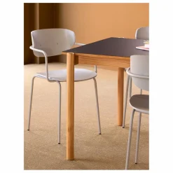 Table à manger en chêne Oblique | Noir