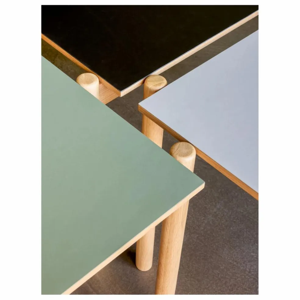 Table à manger en chêne Oblique | Gris clair