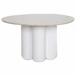 Table basse avec plateau en matière recyclée | Blanc