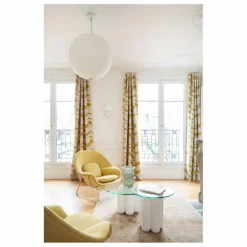 Table basse avec plateau en verre | Blanc