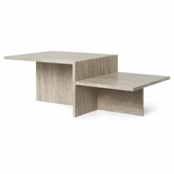 Table basse Distinct en travertin | Beige
