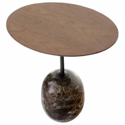 Table basse Lato LN9, plateau en noyer
